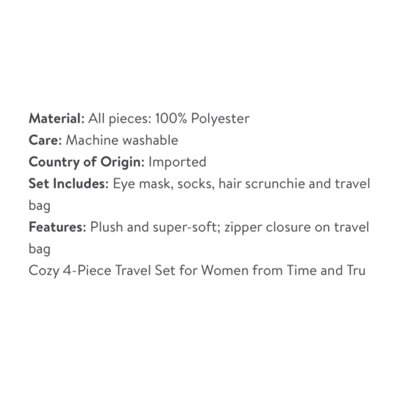 Time And Tru Cozy Travel Set - Picture 7 of 11